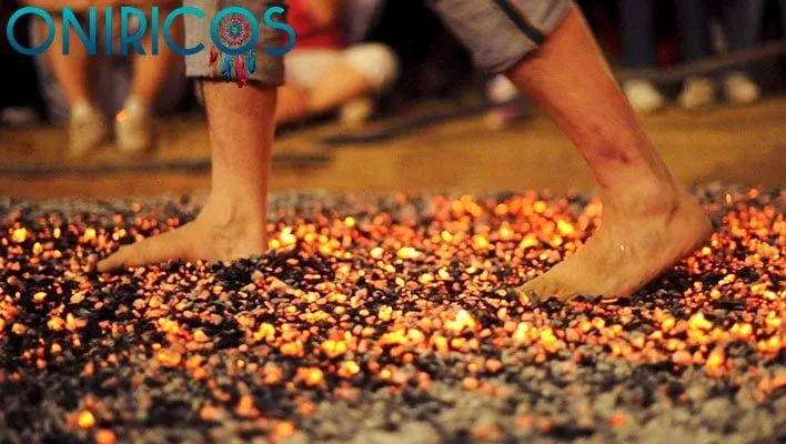 soñar con caminar sobre el fuego